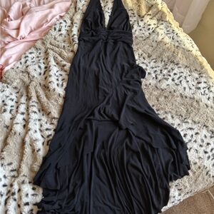 Chic Black High Low Dress